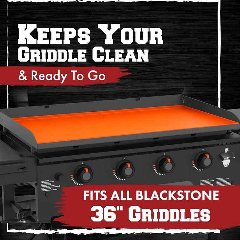 Kitchen perfection 36" Premium Silicone Griddle Cover Mat For Blackstone Griddle 36 Inch - Hermetic Protection From Rust & Debris All Year, Fits All Blackstone 36 Inch Models - Food Grade Silicone - Image 3